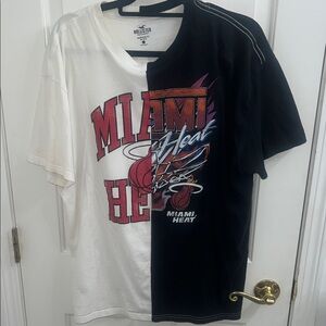 Hollister Miami Heat Split Tee - Black & White